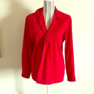 Classy Red Button Up